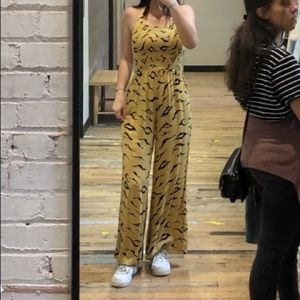 UO Animal Print Flowy Jumpsuit